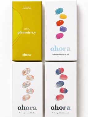 Ohora Gel Nail Strip Bundle 4 Sets Press On Nails Nail Art Kit.